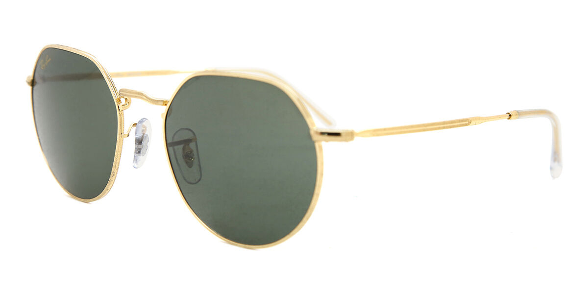 Ray-Ban RB3565 Jack 919631 Oval Gold Sunglasses | SmartBuyGlasses