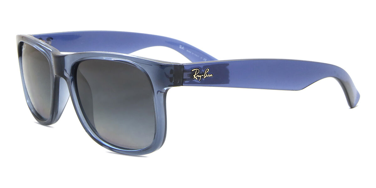 Ray-Ban RB4165 Justin Polarized 6596T3 Square Transparent Blue