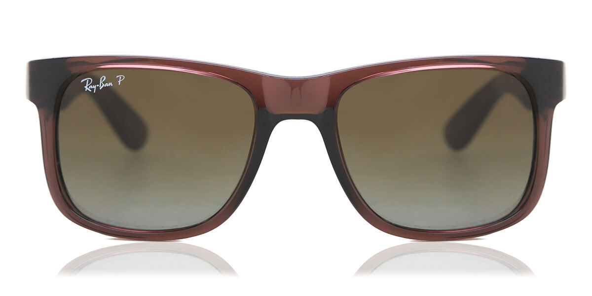 Ray-Ban RB4165 Justin Polarized 6597T5 Square Transparent Dark