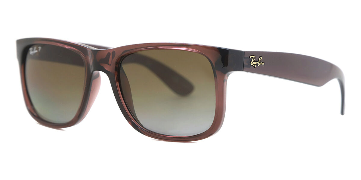Ray-Ban RB4165 Justin Polarized 6597T5 Square Transparent Dark