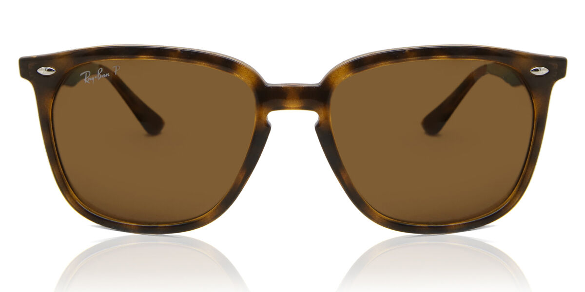 Ray-Ban RB4362 Polarized 710/83 Square Shiny Havana Sunglasses