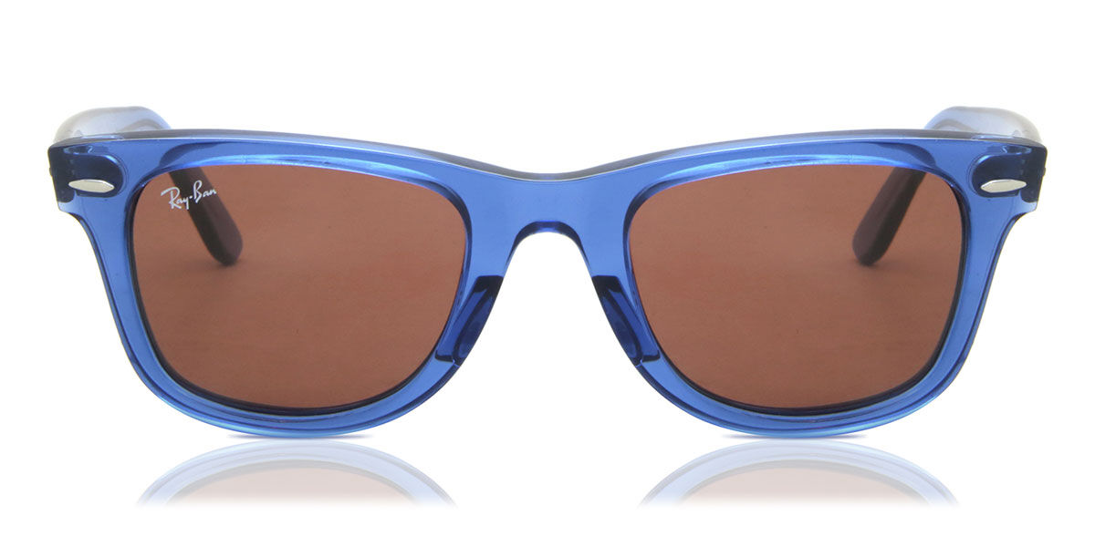 Ray-Ban RB2140 Wayfarer 6587C5 Square Transparent Blue Sunglasses
