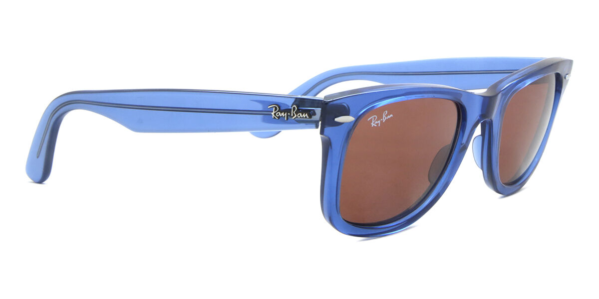 Ray-Ban RB2140 Wayfarer 6587C5 Square Transparent Blue Sunglasses