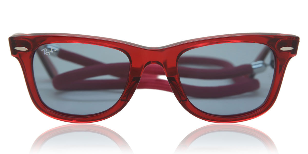 Ray-Ban RB2140 Wayfarer 661456 Square Transparent Red Sunglasses