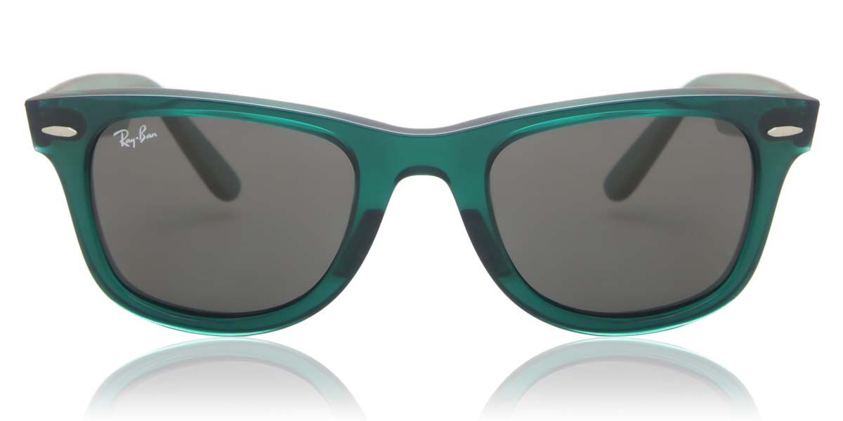 Ray-Ban RB2140 Wayfarer 6615B1 Square Transparent Green Sunglasses