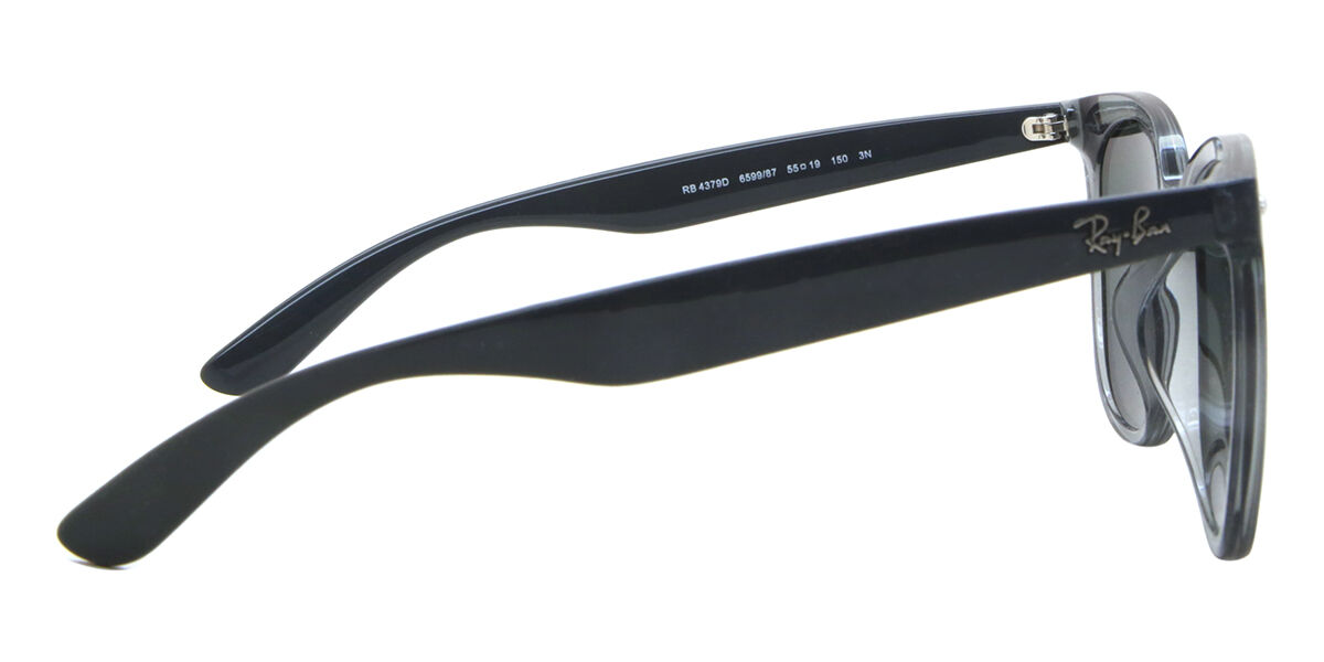 Ray-Ban クリアフレーム サングラス　RB4379D Ray-Ban RB4379D Asian Fit 659987 Square Transparent Grey