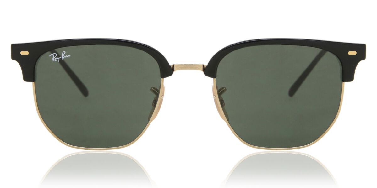 Ray-Ban RB4416 New Clubmaster 601/31 Browline Black on Gold