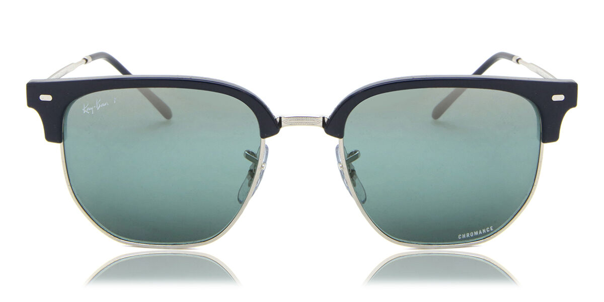 Ray-Ban RB4416 New Clubmaster 6656G6 Browline Blue on Silver