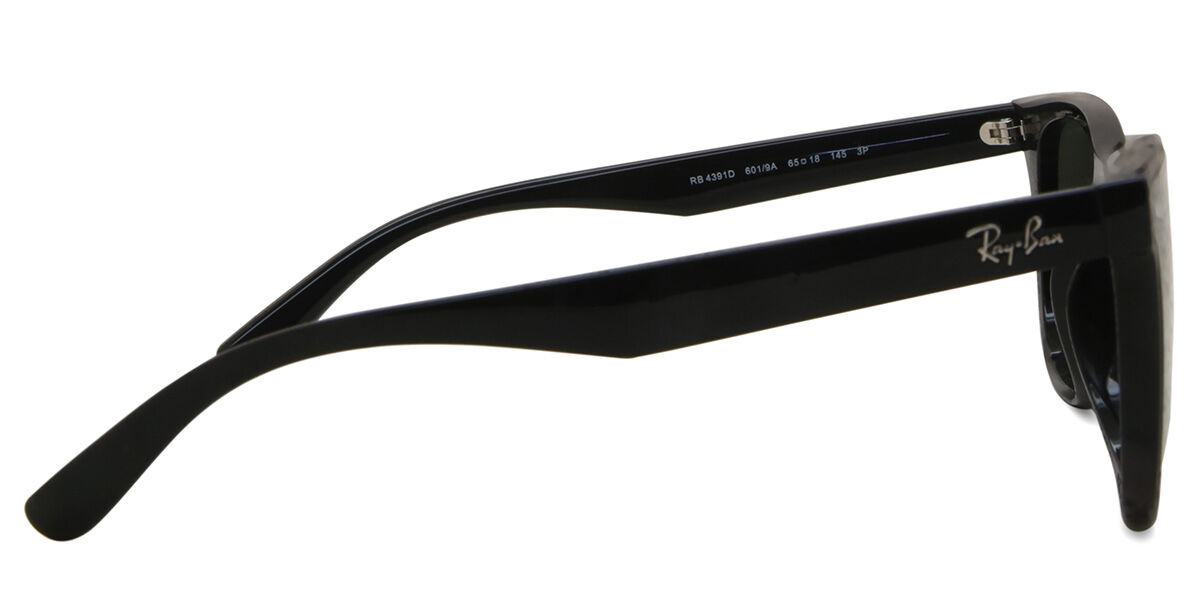 小物 Ray-Ban RB4391D Ray-Ban RB4391D Asian Fit 601/9A Square Black Sunglasses