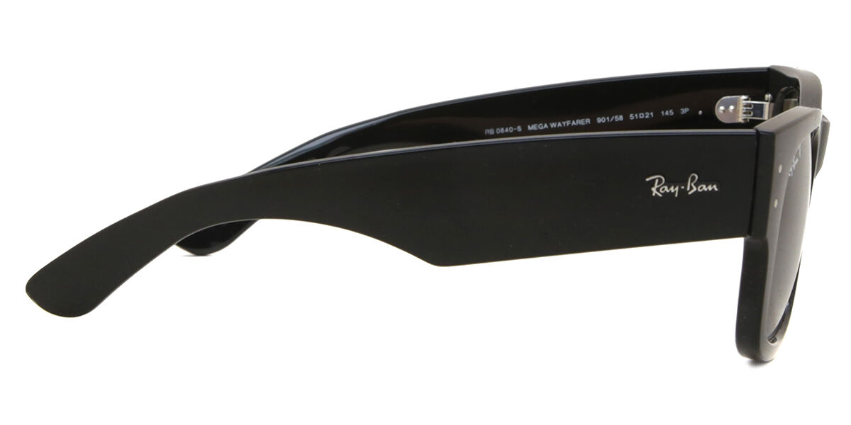 Ray-Ban RB0840S Mega Wayfarer Polarized 901/58 Square Black