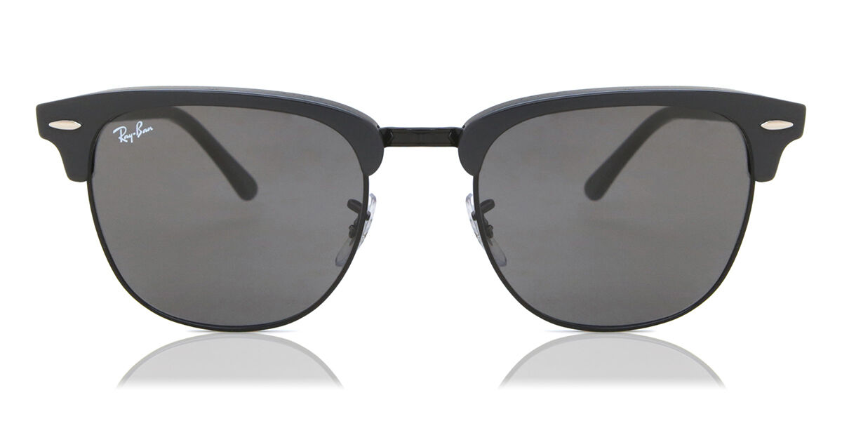 Ray-Ban RB3016 Clubmaster Asian Fit 1367B1 Browline Grey on Black