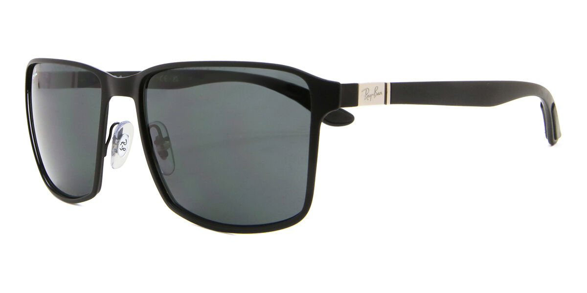 Ray-Ban RB3721 186/87 Rectangle Black on Black Sunglasses