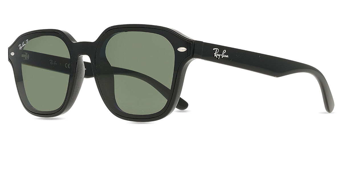 Ray-Ban RB4458D Asian Fit Polarized 601/9A Square Black Sunglasses