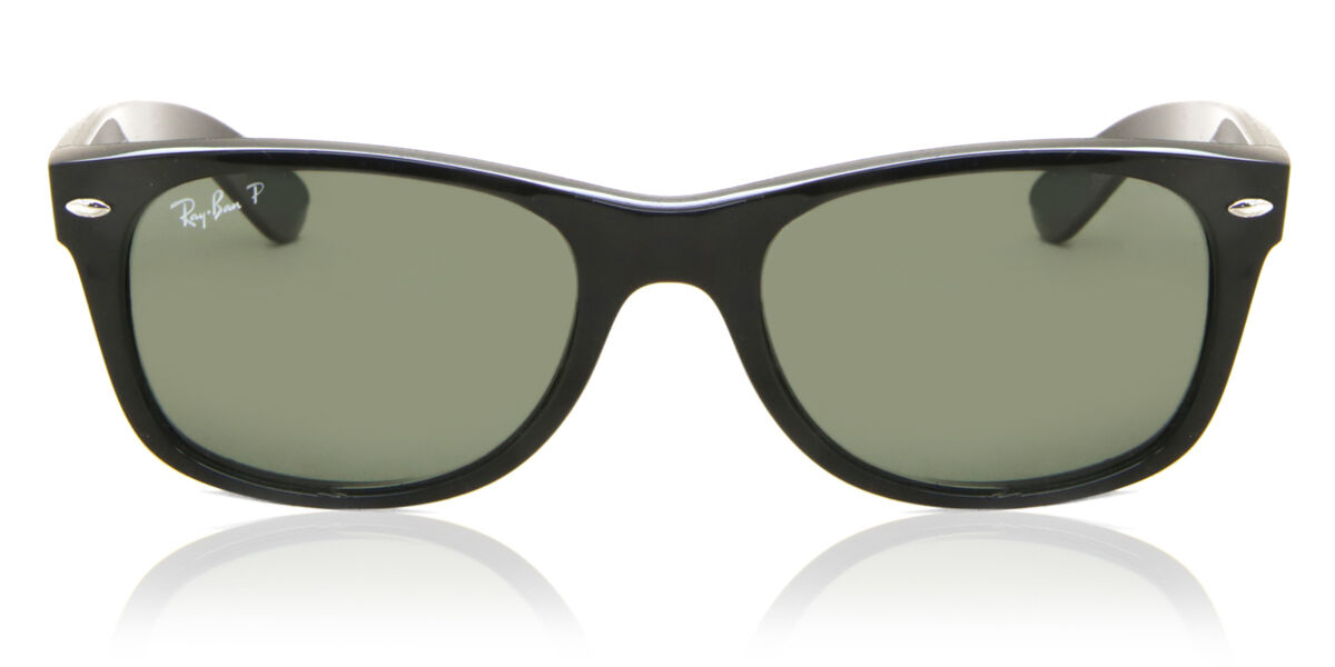Ray-Ban RB2132 New Wayfarer Polarized 901/58 Square Glossy Black