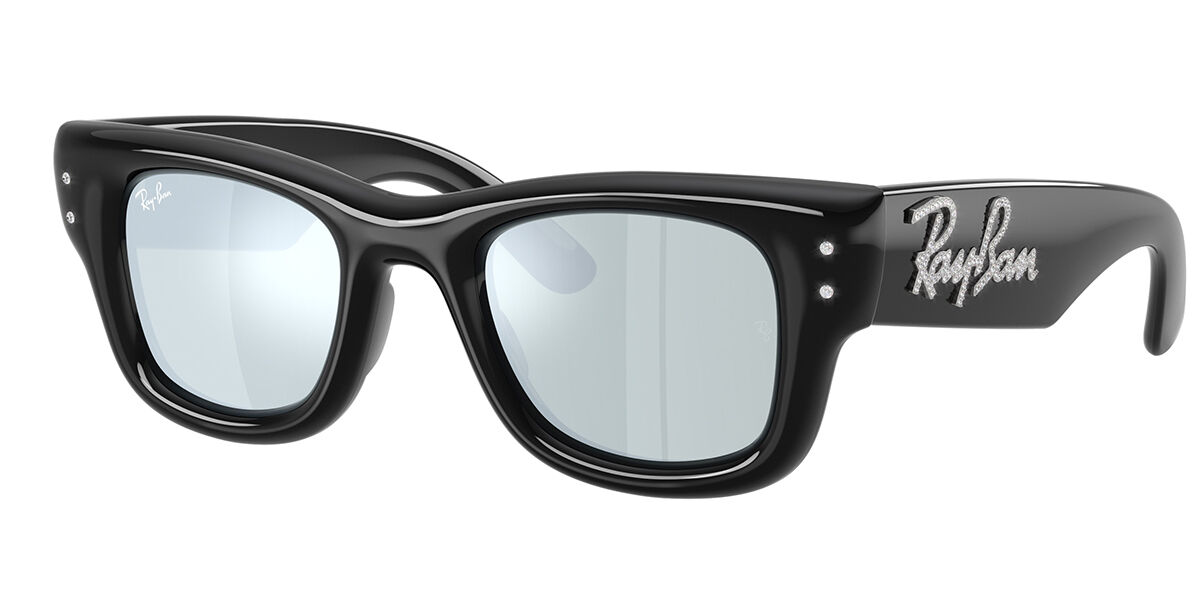 Ray-Ban RB4258F Asian Fit 601/87 Square Shiny Black Sunglasses