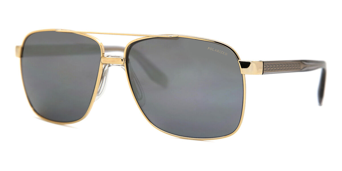 Versace VE2174 Polarized 1002Z3 Pilot Gold Sunglasses