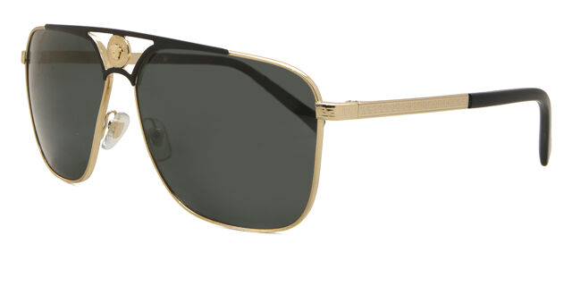 Versace VE2238 143687 Pilot Black Gold Sunglasses  display picture 3