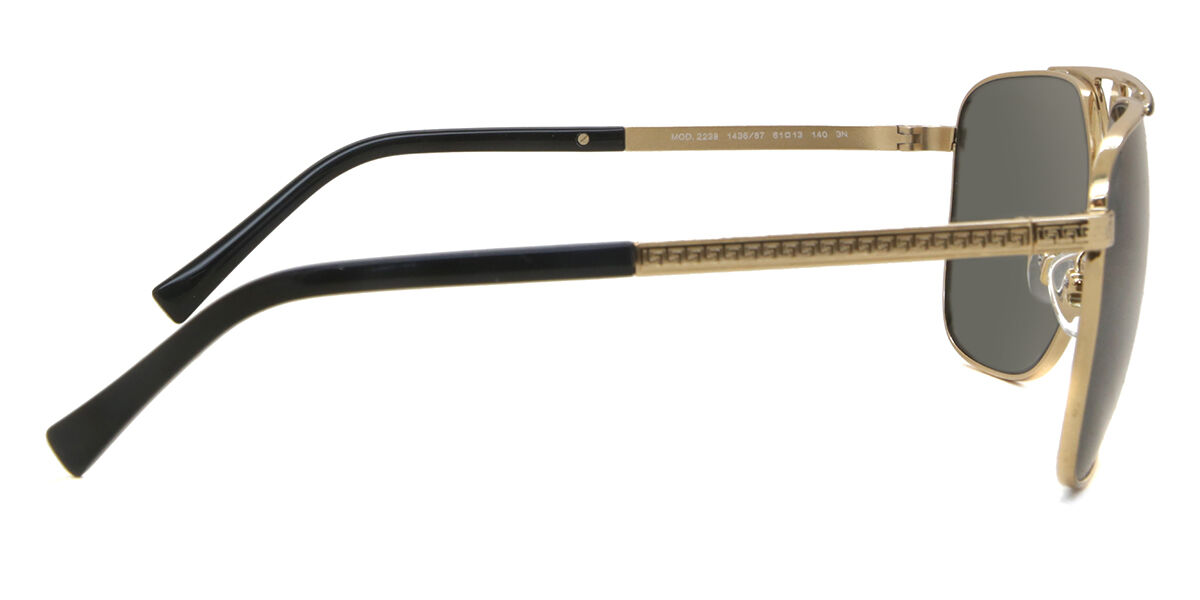 Versace VE2238 143687 Pilot Black Gold Sunglasses