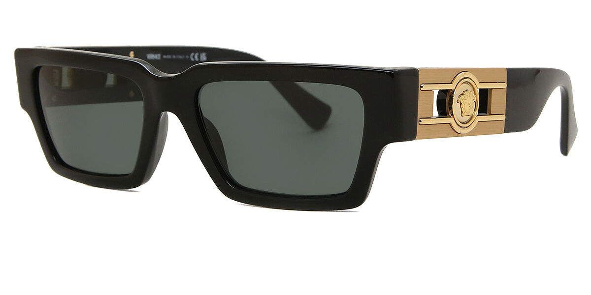 Versace VE4459 GB1/87 Rectangle Black Sunglasses | SmartBuyGlasses