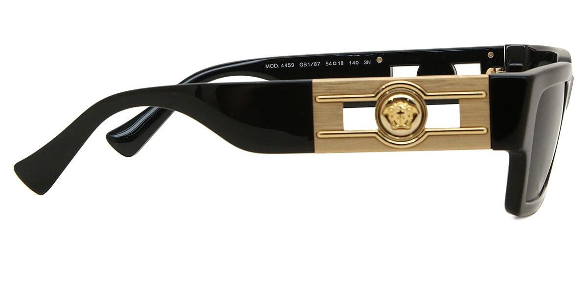 Versace VE4459 GB1/87 Rectangle Black Sunglasses | SmartBuyGlasses