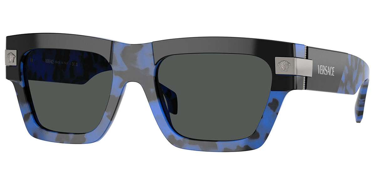 Versace VE4464 545887 Square Top Black/Blue Tortoise Sunglasses