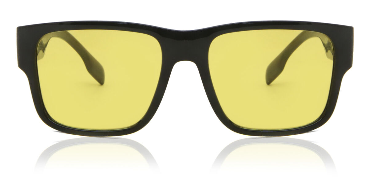 バーバリーです^_^ Burberry BE4358 KNIGHT 300185 Square Black Sunglasses
