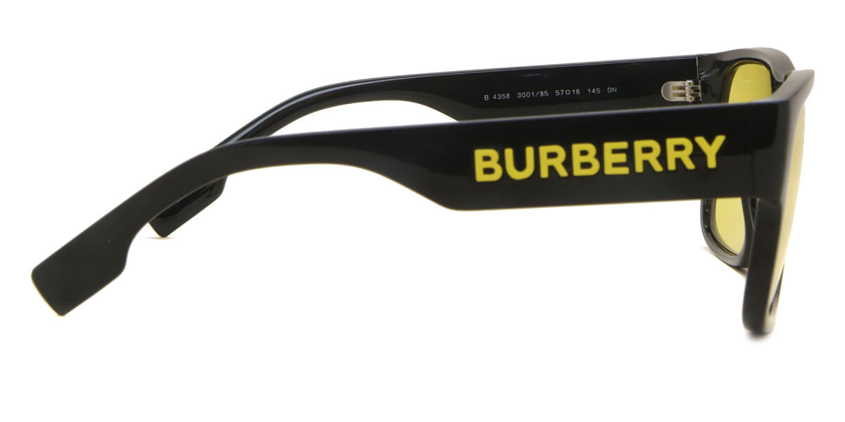 Burberry BE4358 KNIGHT 300185 Square Black Sunglasses