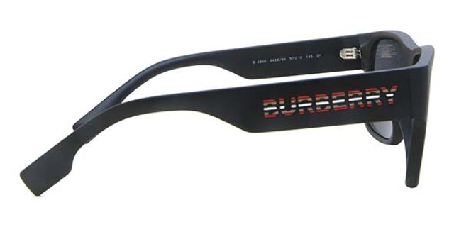 NWT Burberry 0BE4358-346481 Black Rectangle 57mm Sunglasses Burberry BE4358 Knight Men main image 3