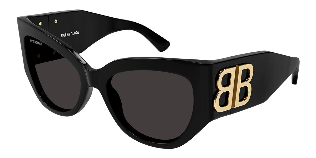 Balenciaga BB0322S 002 Cat Eye Black Sunglasses | SmartBuyGlasses