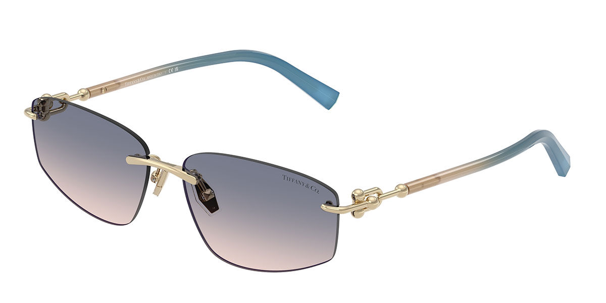 Tiffany & Co. Rimless Sunglasses – 100% UV Protection & Free