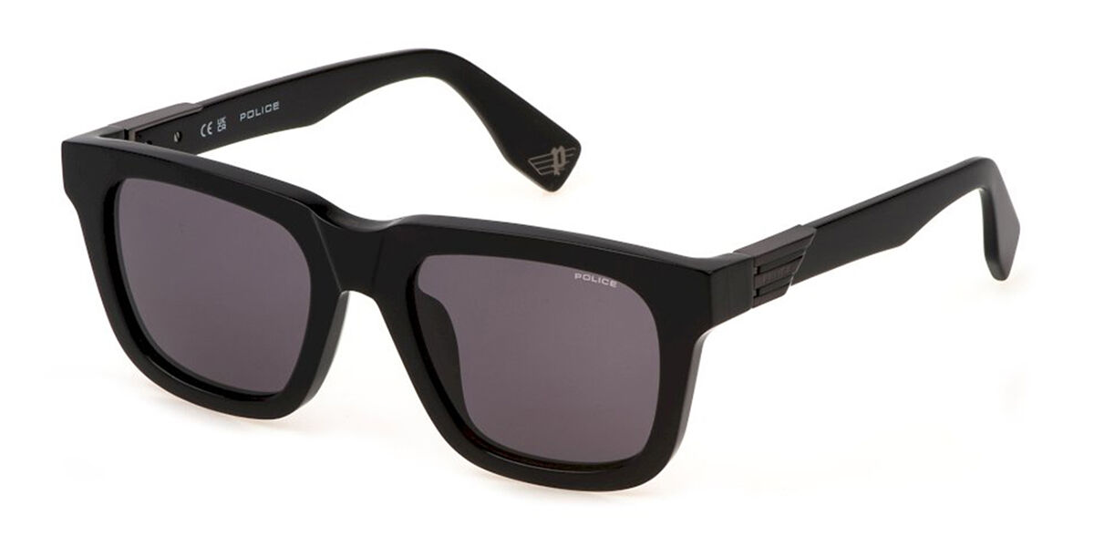 Police SPLN43 FOREVER 1 700K Square Shiny Black Sunglasses