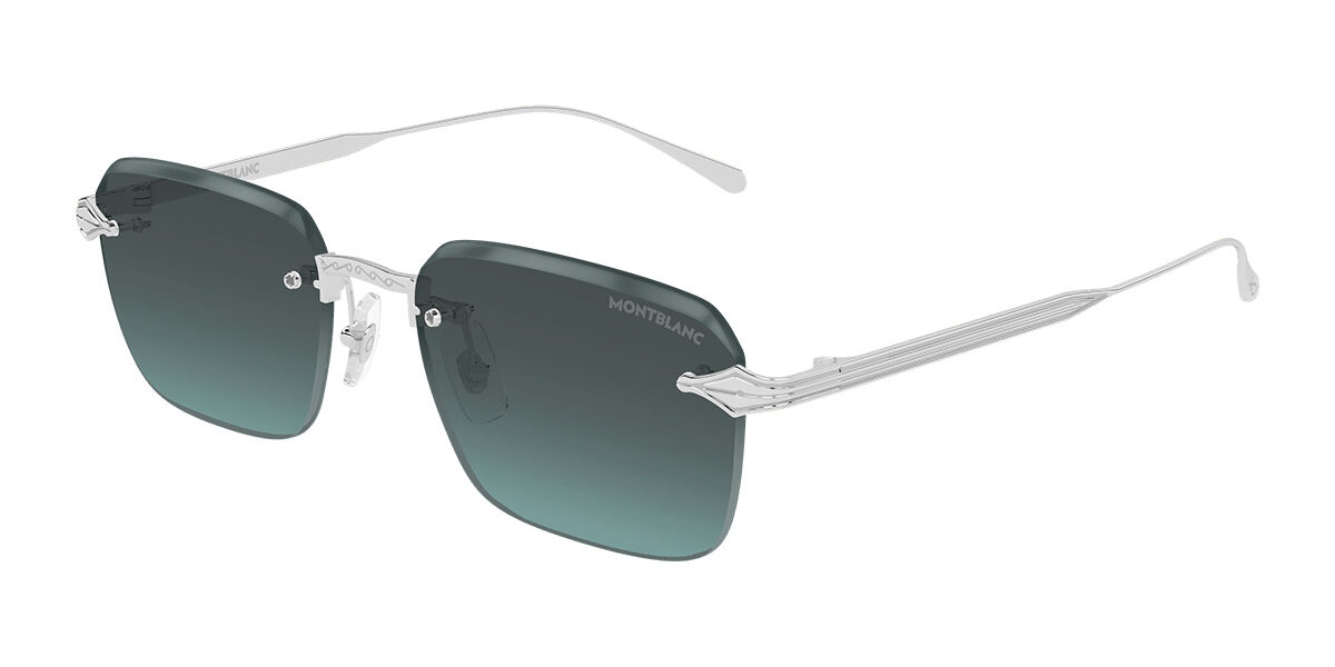 Mont Blanc☆断捨離出品中 Montblanc MB0456S 002 Rectangle Silver Sunglasses