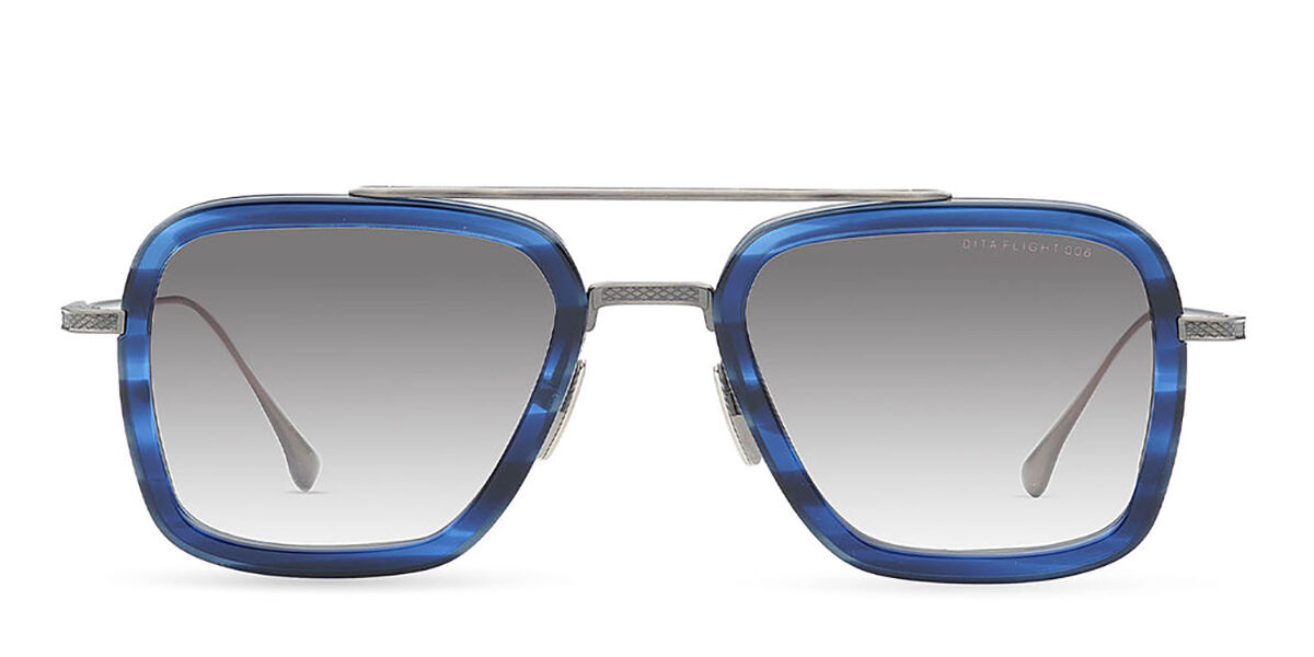 Dita Flight.006 7806-T-BLU-SIL-52 Pilot Blue Swirl/Antique Silver