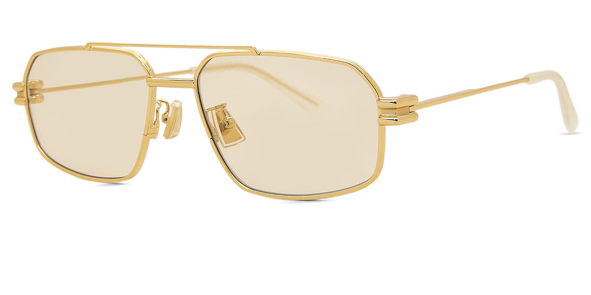 Bottega Veneta BV1128S 006 Pilot Gold Sunglasses | SmartBuyGlasses