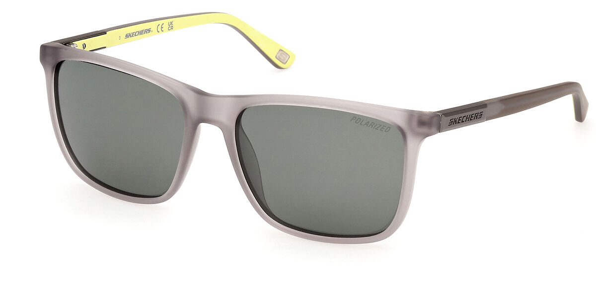 skygrayです Skechers SE6362 Polarized 20R Rectangle Opaque Grey Sunglasses