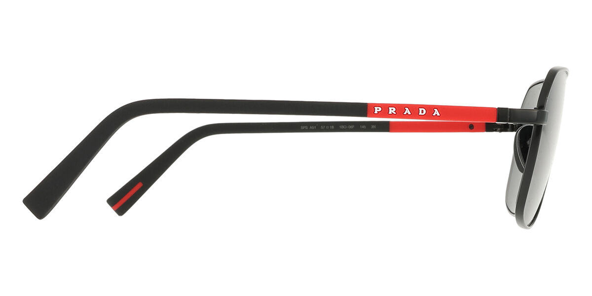 Prada Linea Rossa PS A51S 1BO06F Square Matte Black Sunglasses