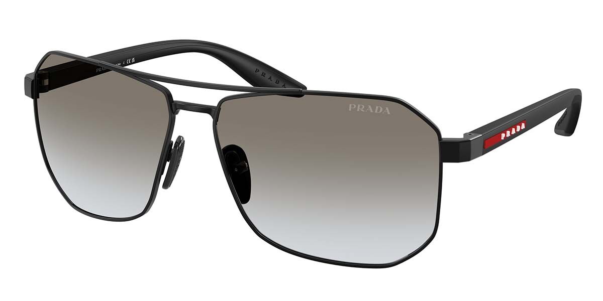 Prada Linea Rossa PS A53S 1BO5O0 Pilot Matte Black Sunglasses