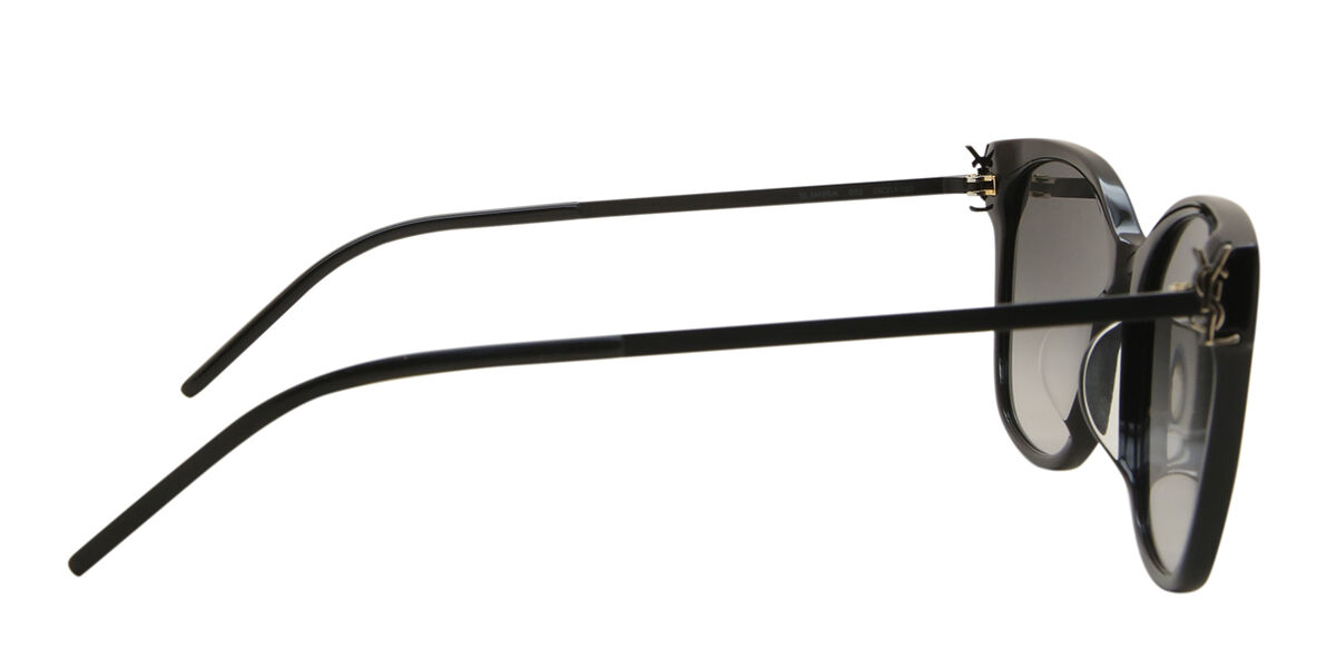 【美品】SAINT LAURENT サングラスSL M48S B/K ブラック Saint Laurent SL M48S/K Asian Fit 002 Square Black Sunglasses