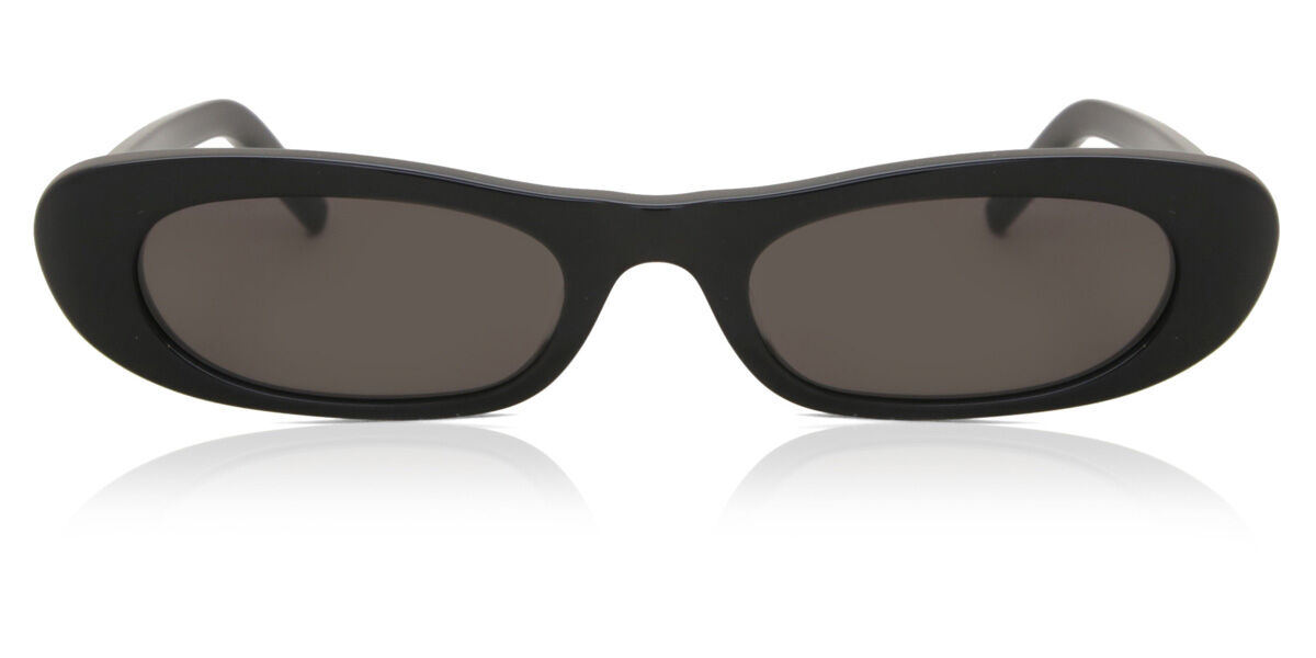 Saint Laurent SL 557 SHADE 001 Oval Shiny Black Sunglasses