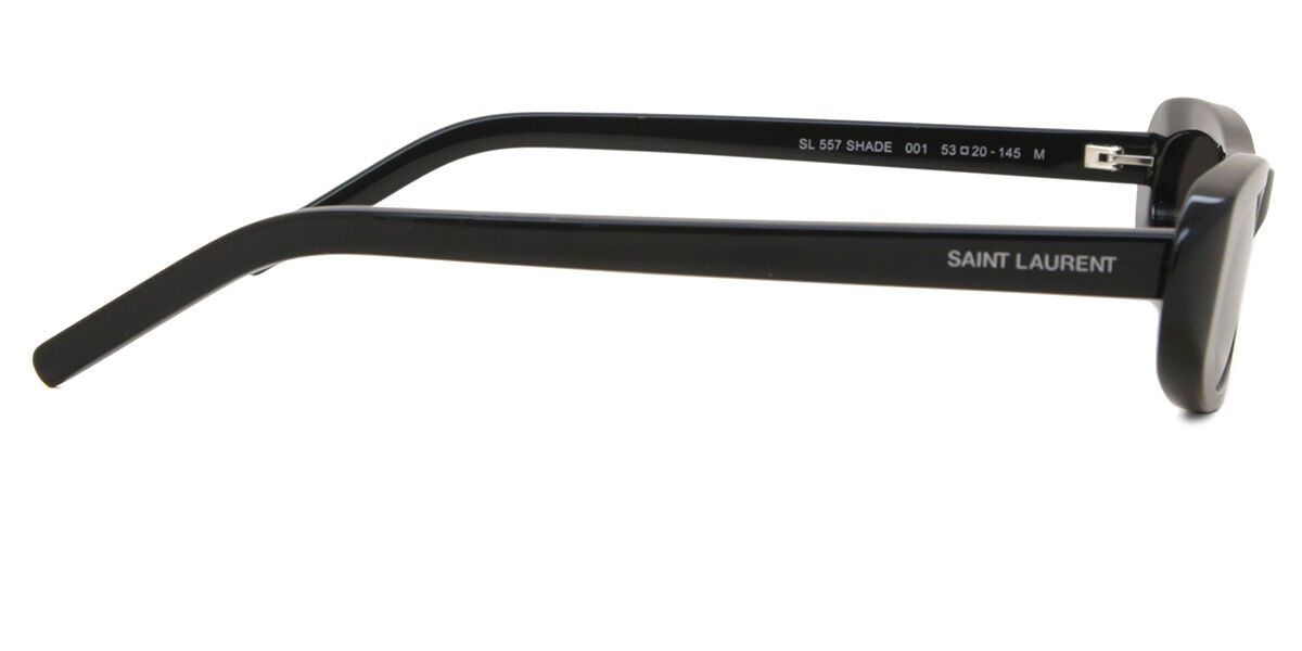 Saint Laurent SL 557 SHADE 001 Oval Shiny Black Sunglasses