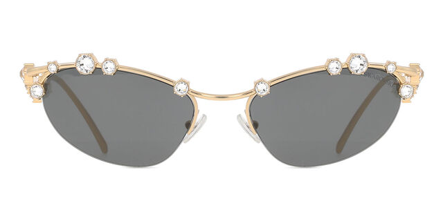 Swarovski SK7016 Sunglasses in Gold Tone Swarovski SK7016 400487 Cat Eye Gold With Gems Sunglasses  main image 3