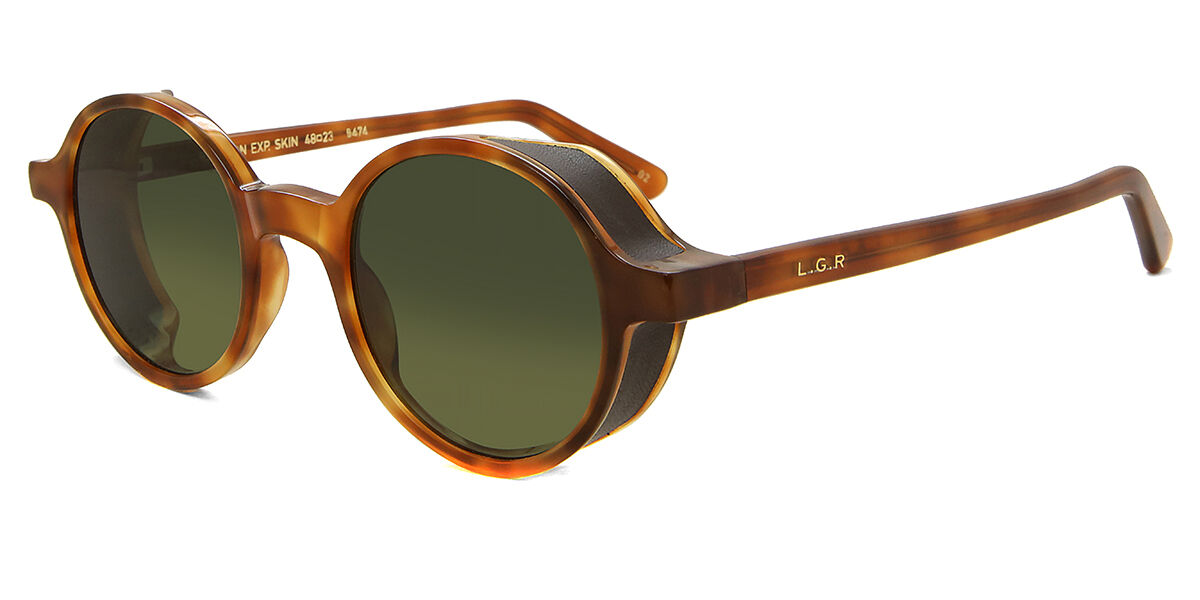 L.G.R Reunion Explorer 5496 Round Light Tortoise Sunglasses