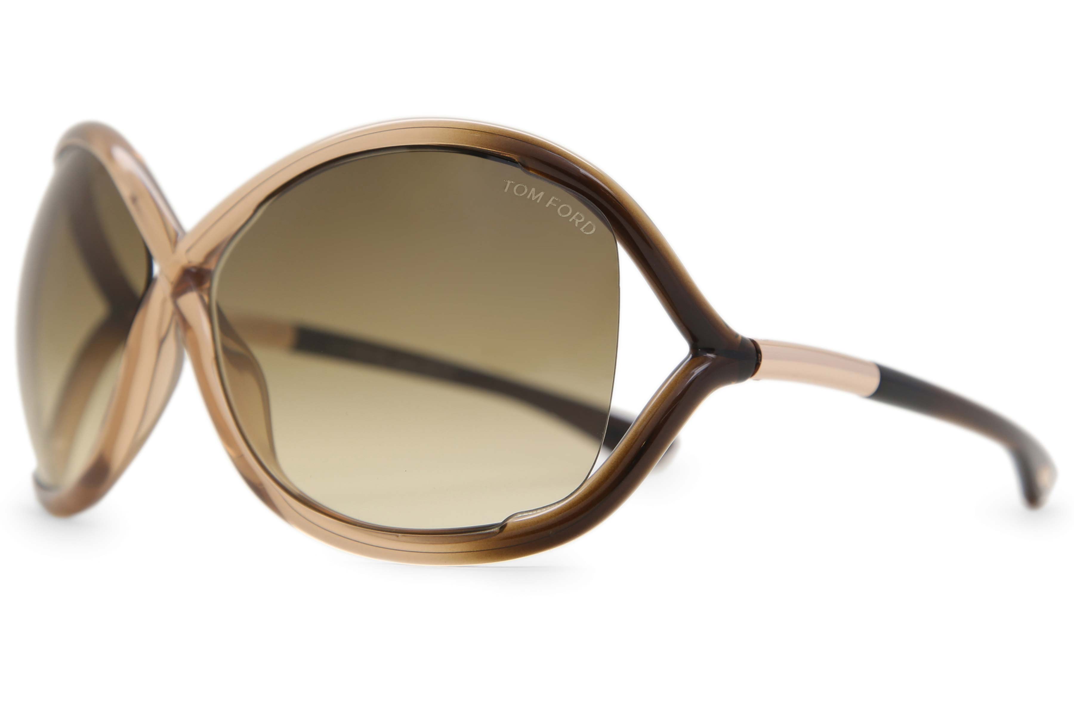 Tom Ford FT0009 WHITNEY 74F Oversized Gradient Cream Brown