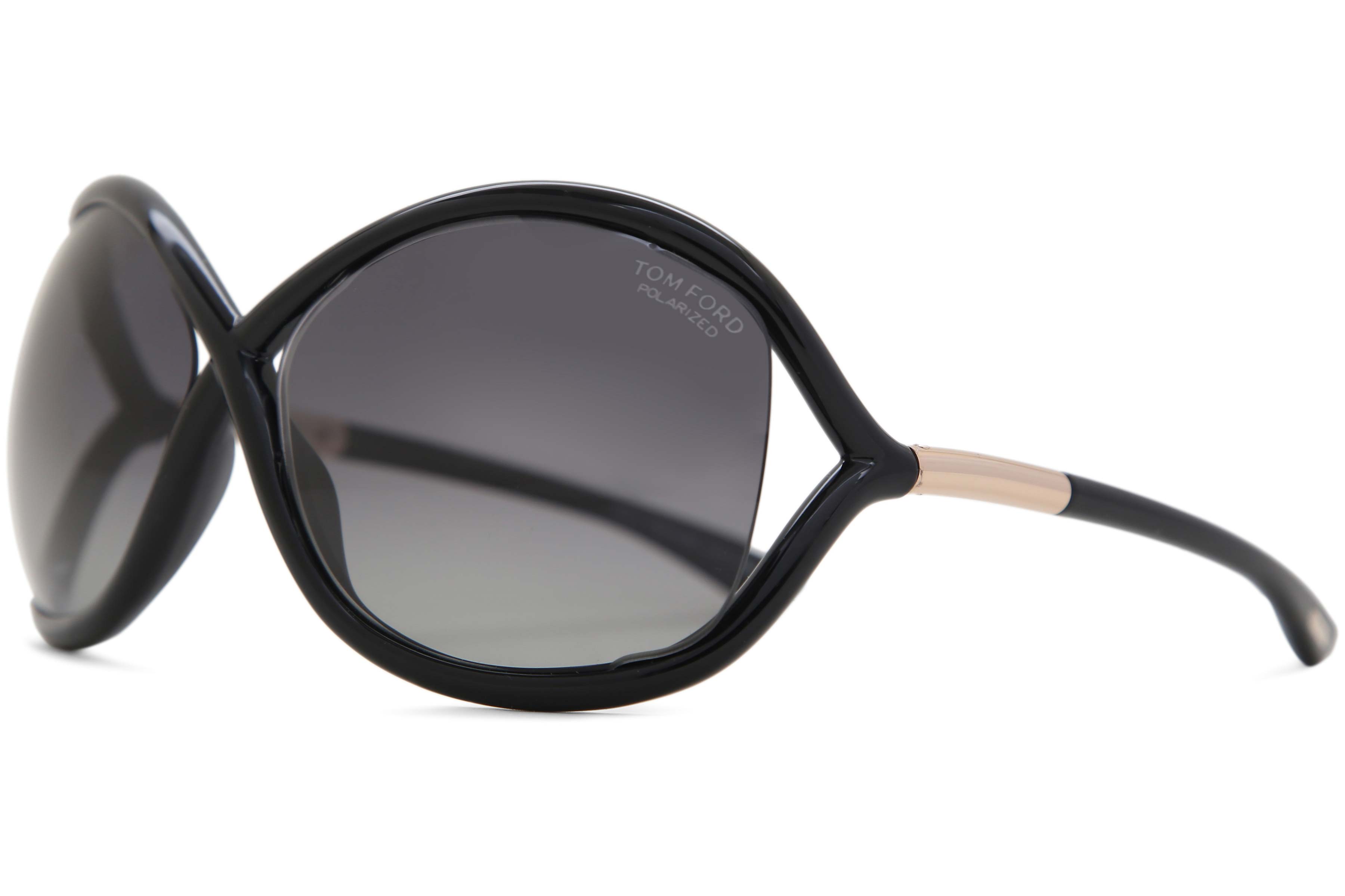 Tom Ford FT0009 WHITNEY Polarized 01D Oversized Black Sunglasses