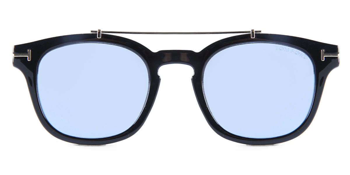 Tom Ford FT5532-B-CL Clip-On Only 01X Square Black Sunglasses