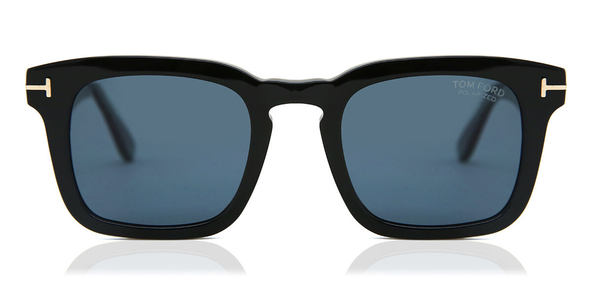 Tom Ford FT0751 DAX 01V Square Shiny Black Sunglasses