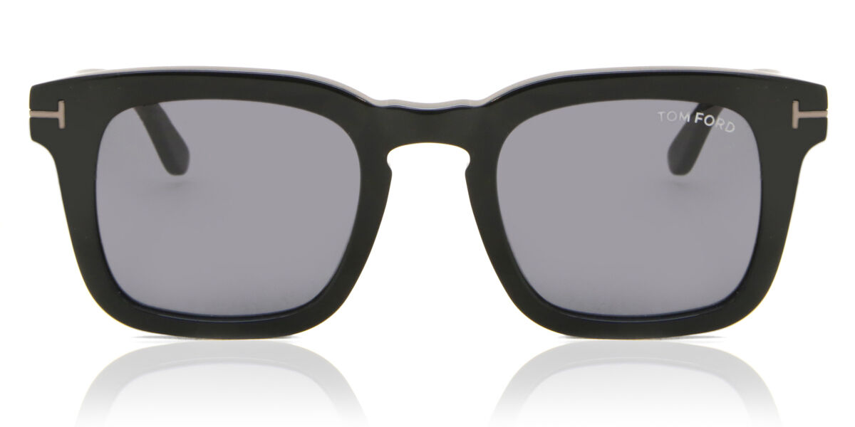 Tom Ford FT0751-N DAX 01A Square Shiny Black Sunglasses