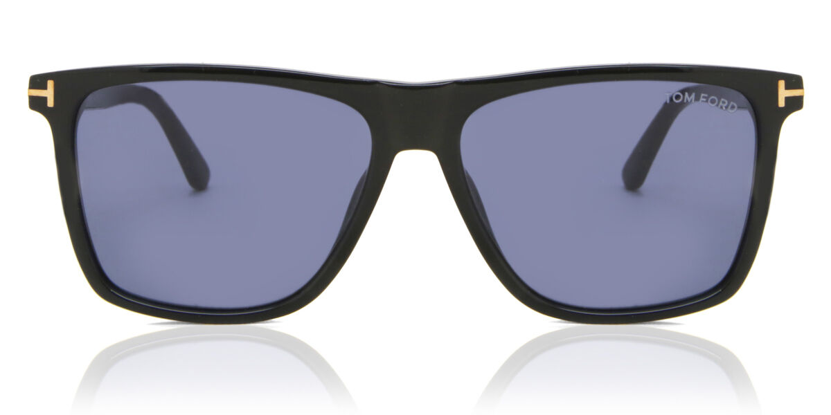 Tom Ford FT0832 Fletcher 01V Square Shiny Black Sunglasses