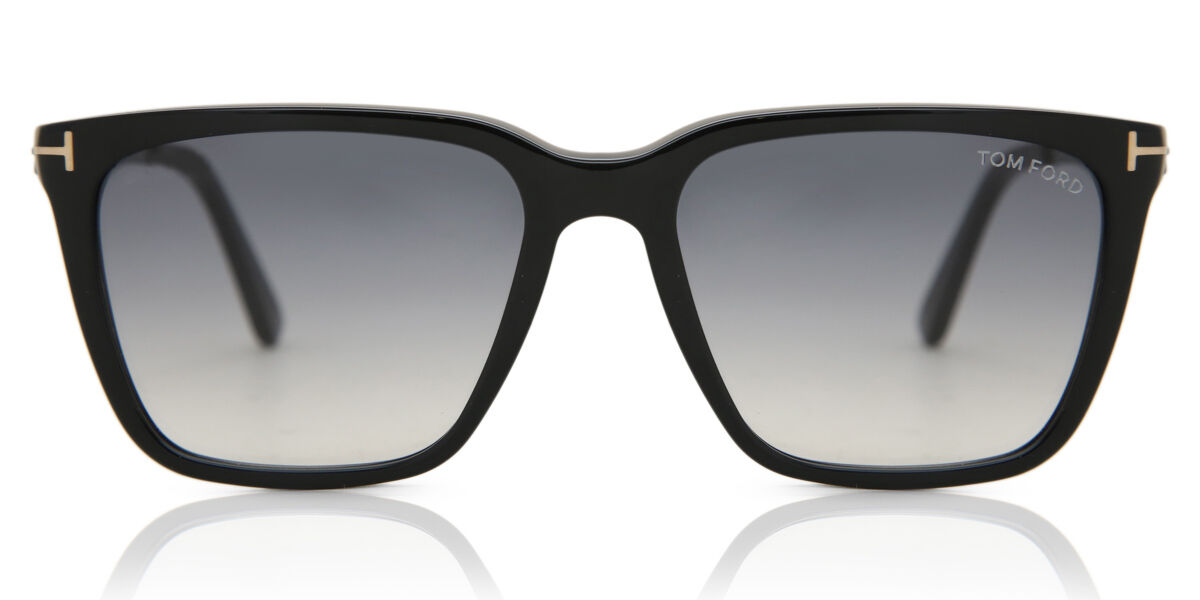 【超美品】TOM FORD Garrett TF862 01B ブラック Tom Ford FT0862 GARRETT 01B Square Shiny Black Sunglasses