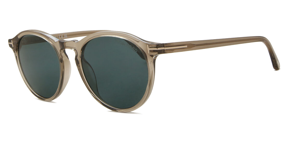 Tom Ford FT0904 AURELE 57V Oval Transparent Beige Brown Sunglasses